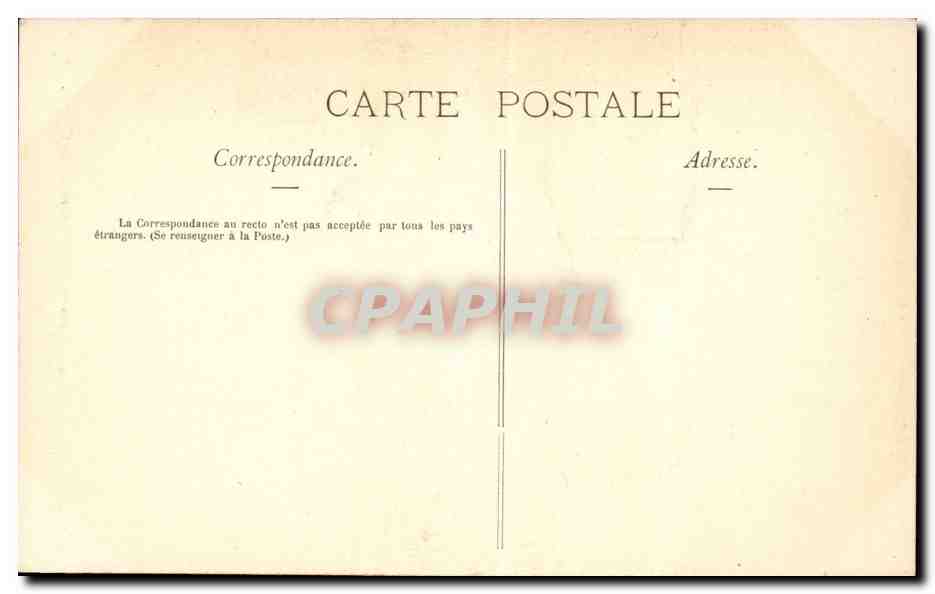 Paris CPA Tour de l'horloge et le ministere de la guerre — Rückseite