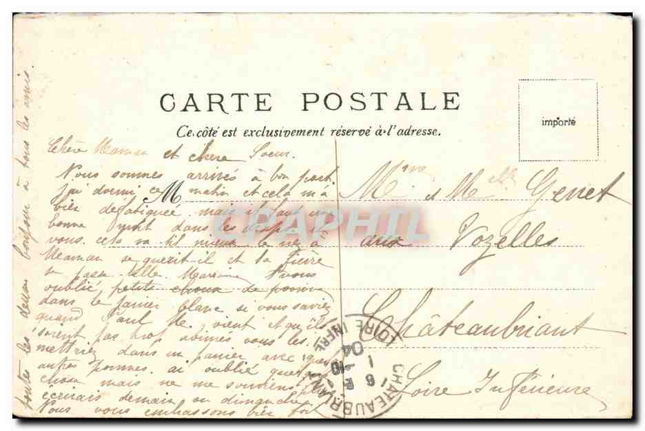 Paris CPA Perspective de la Rue Soufflot et le pantheon — Rückseite