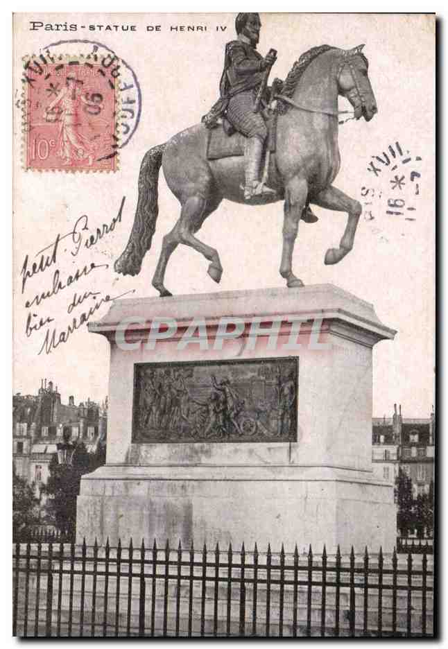 Paris CPA Statue de Henri IV