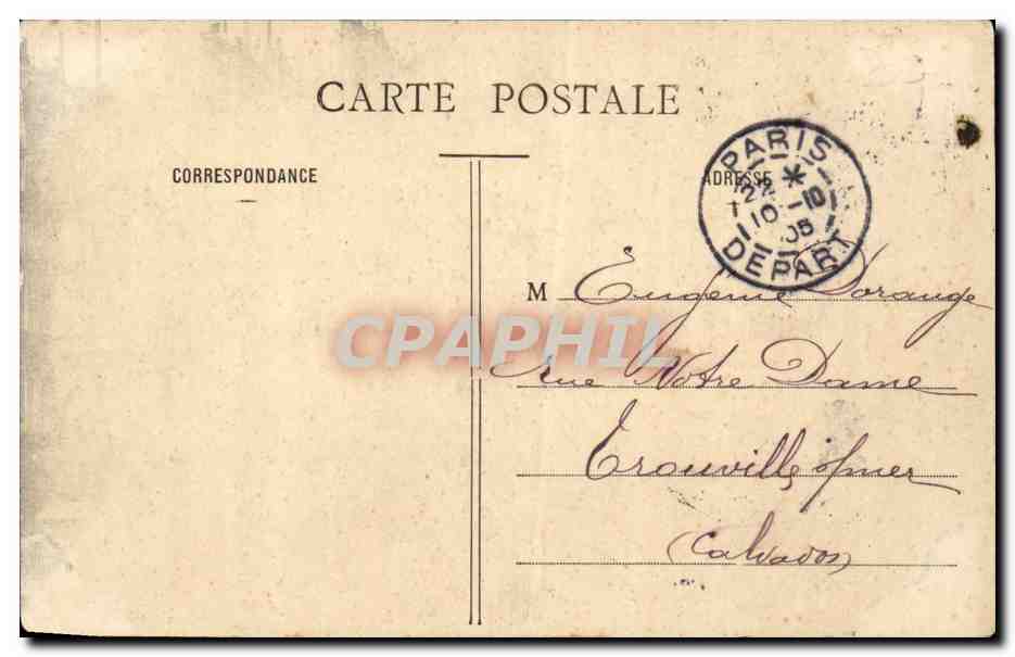 Paris CPA La rue de Rivoli — Rückseite
