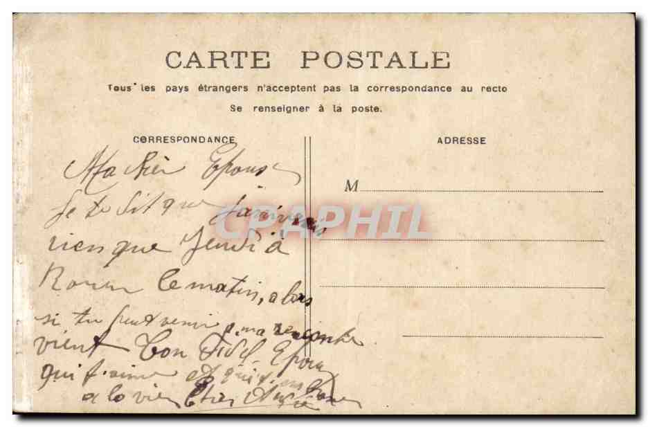 Paris CPA Obelisque de louqsor — Rückseite