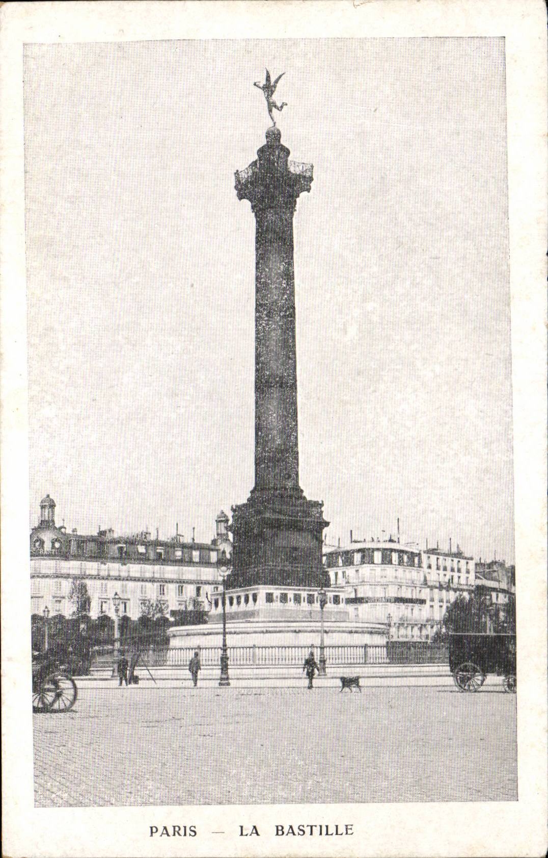 Paris CPA la Bastille (chaussures bottes publicite)