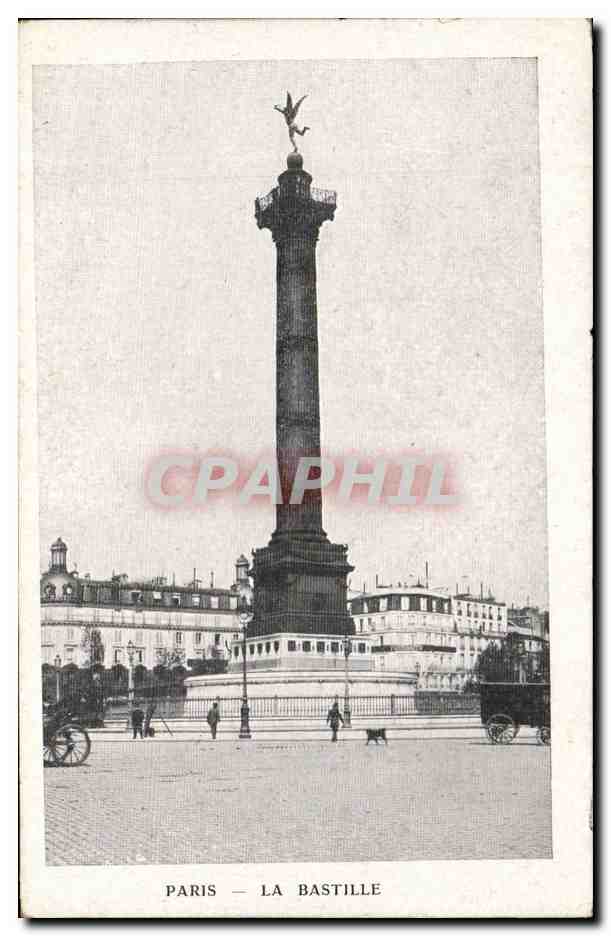 Paris CPA la Bastille (chaussures bottes publicite)