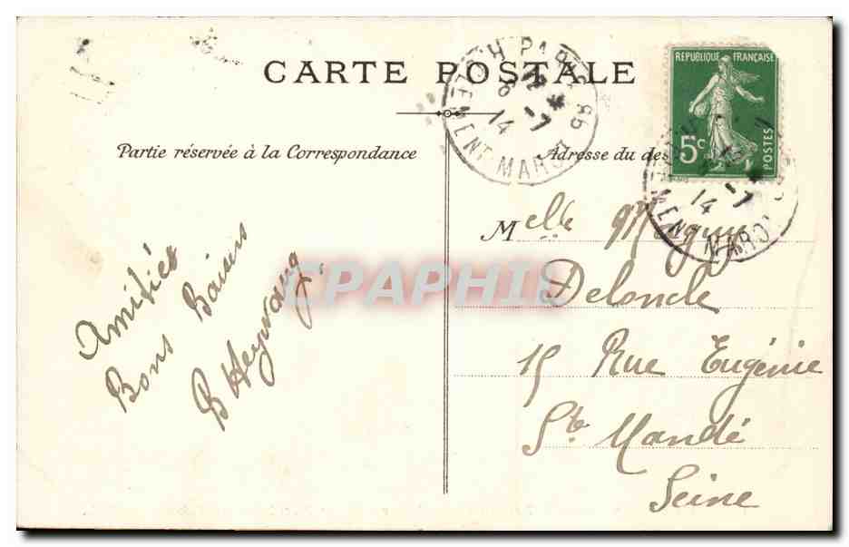 Paris CPA Rue des Tuileries Vue prise du pavillon de Flore — Rückseite