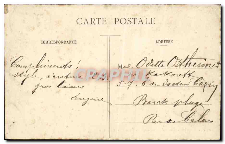 Paris CPA Bois de boulogne pre Catalan — Rückseite