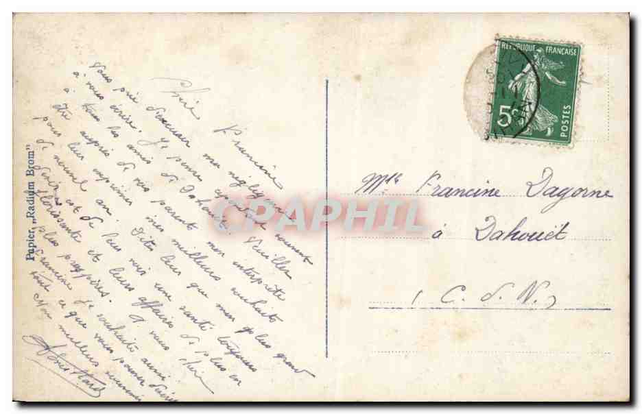 CPA Fantaisie Femme — Rückseite