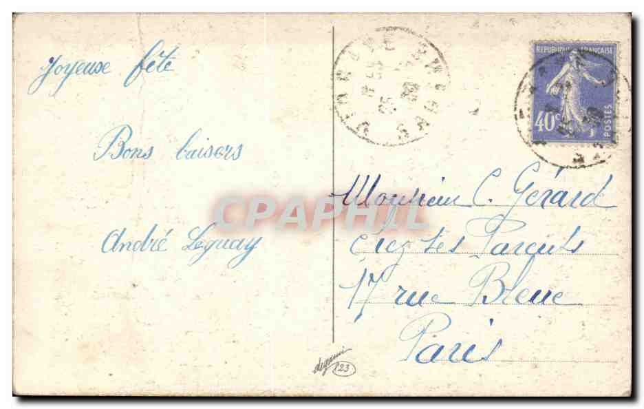 CPA Fantaisie Joyeux Noel Mouton Ange Christ Jesus — Rückseite