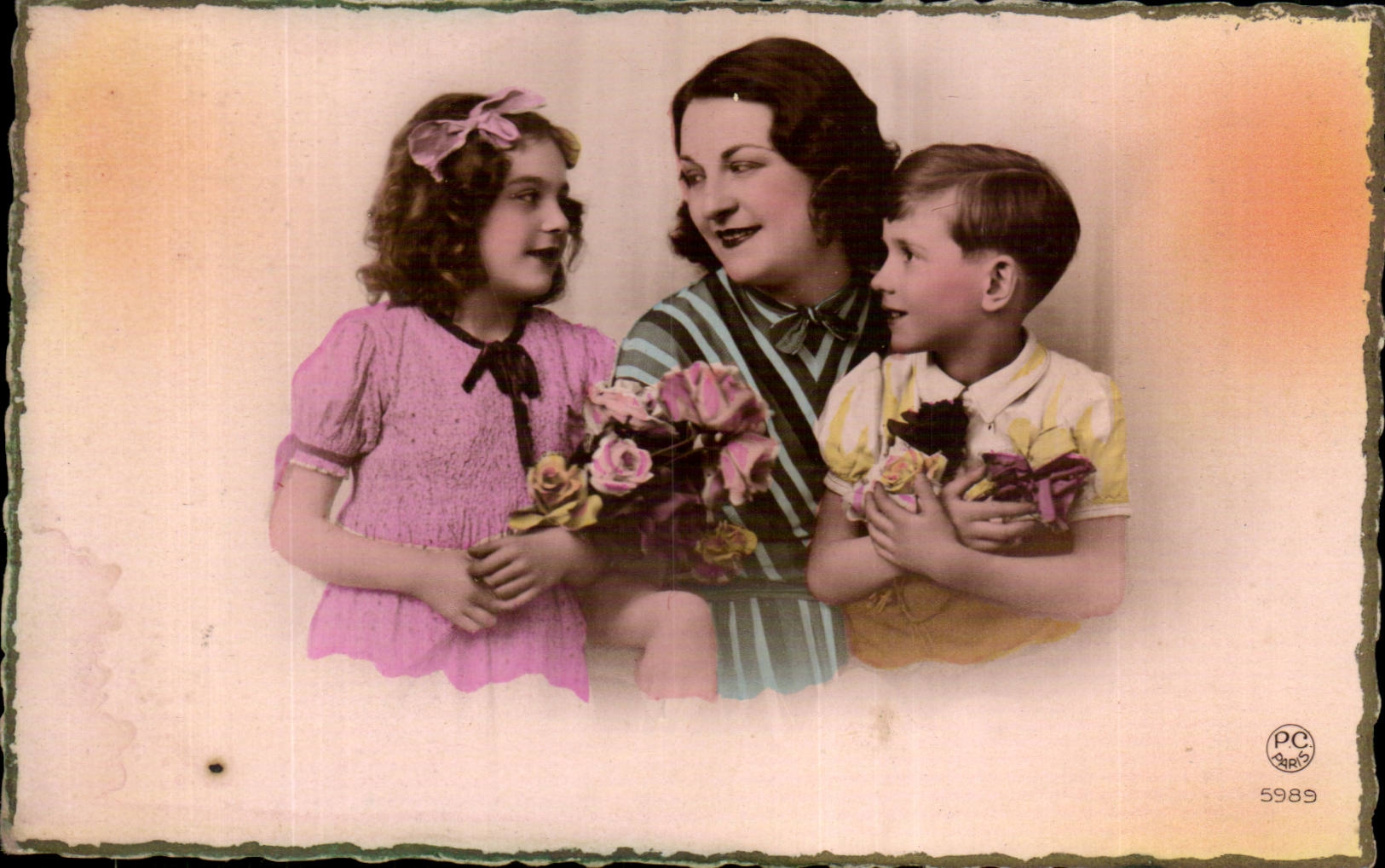 CPA Fantaisie Femme et enfants