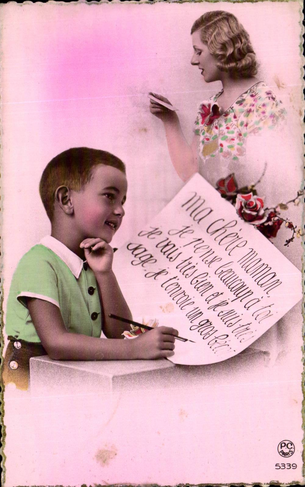CPA Fantaisie Femme et enfant