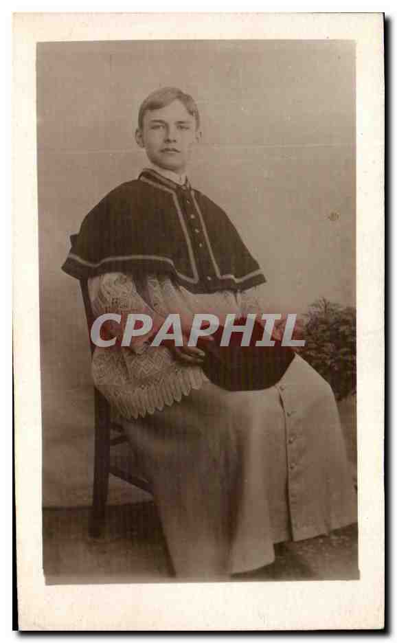 CPA Fantaisie CARTE PHOTO enfant religieux