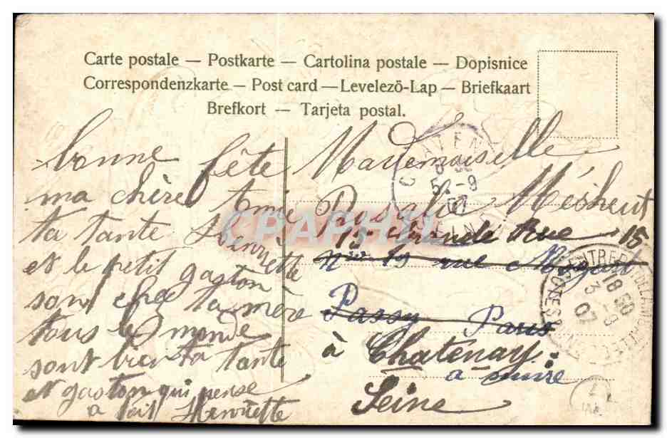 CPA Fantaisie Bonne fete — Verso