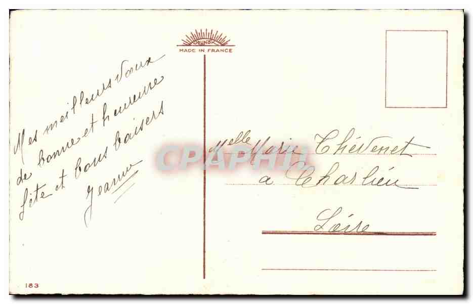 CPA Fantaisie Fleurs Bonne fete — Rückseite