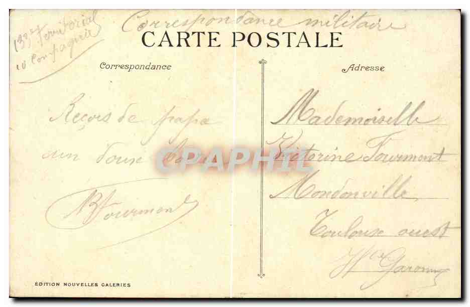 CPA Marseille Hotel des Postes — Rückseite