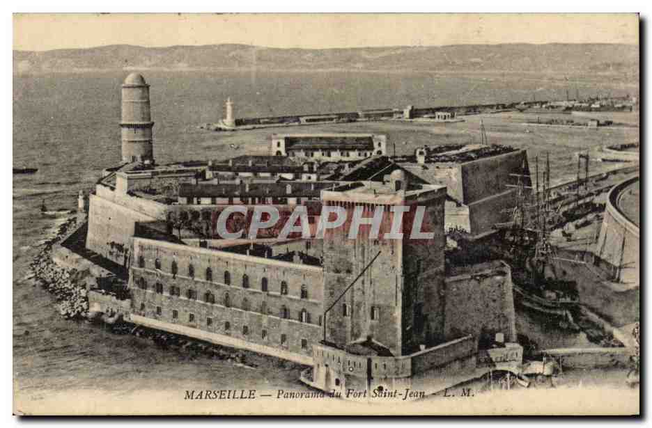 CPA Marseille Panorama du Fort Saint Jean