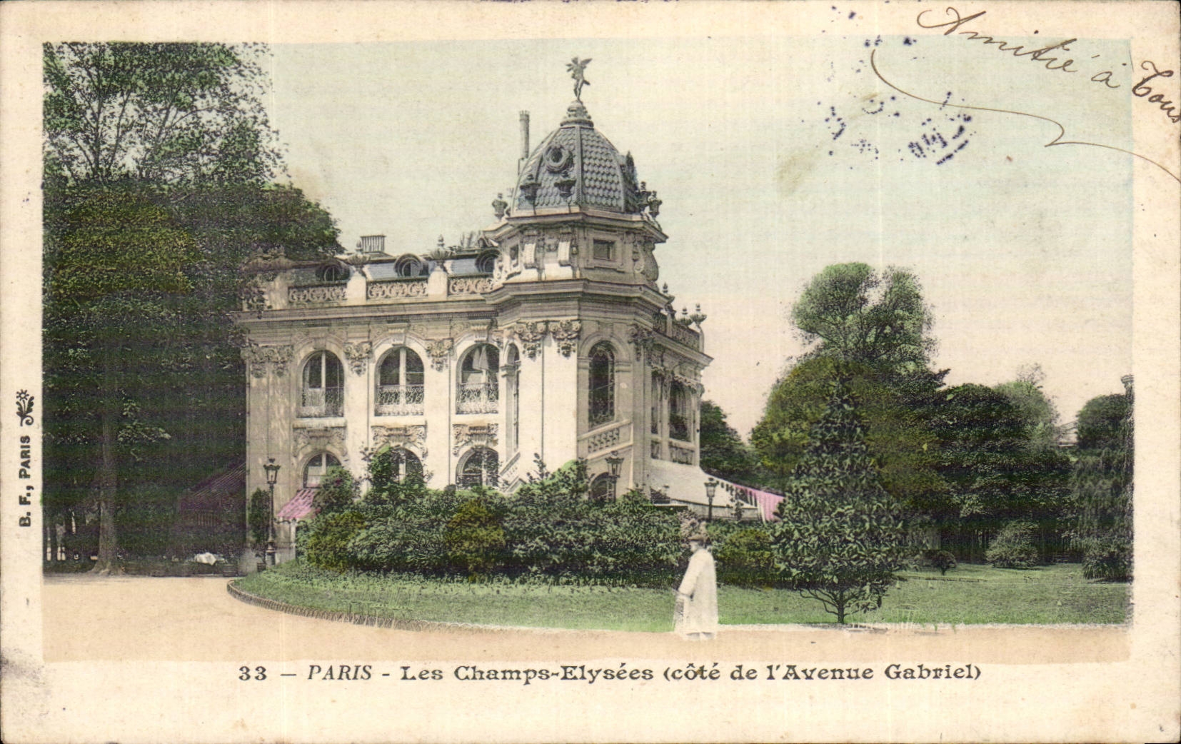 Paris CPA Les Champs Elysees cote avenue Gabriel