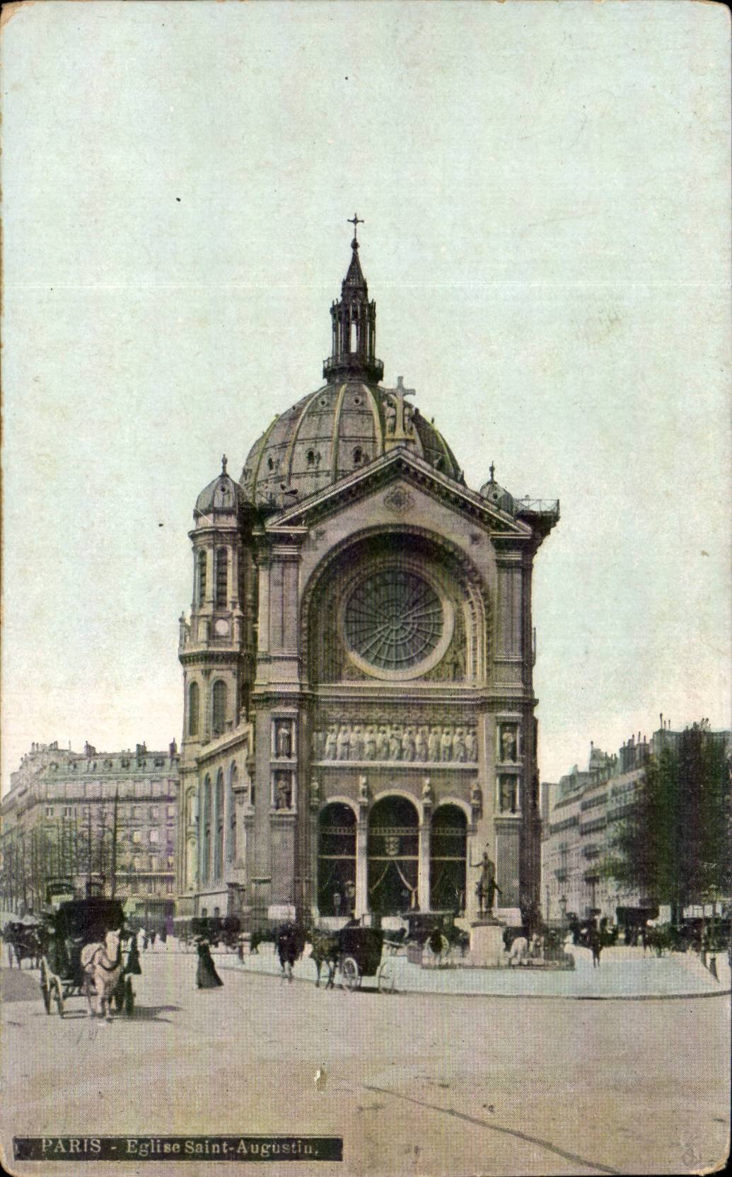 Paris CPA Eglise Saint Augustin