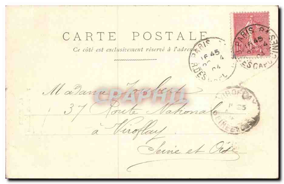 Paris CPA palais de justice — Rückseite