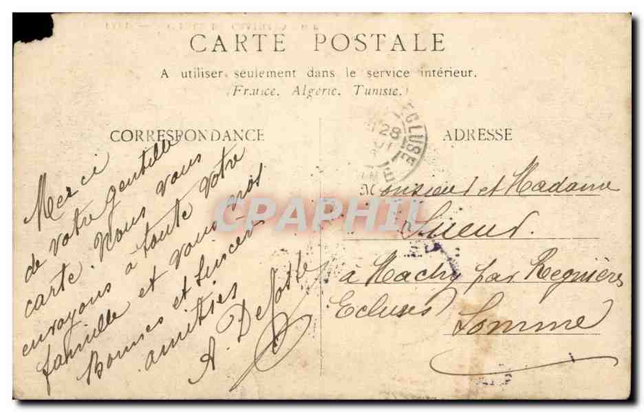 Paris CPA Avenue de Chatillon — Rückseite