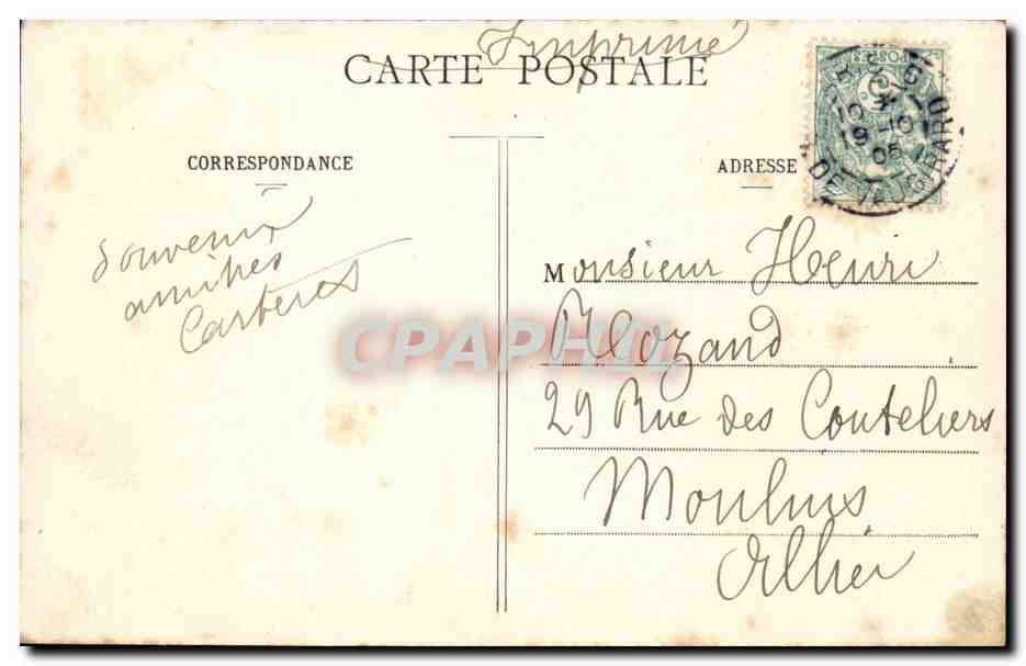 Paris CPA Jardin du Luxembourg Le Senat — Verso