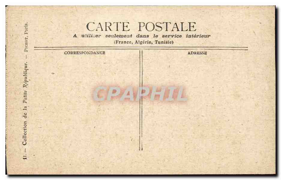 Paris CPA TRiomphe de la Republique — Verso