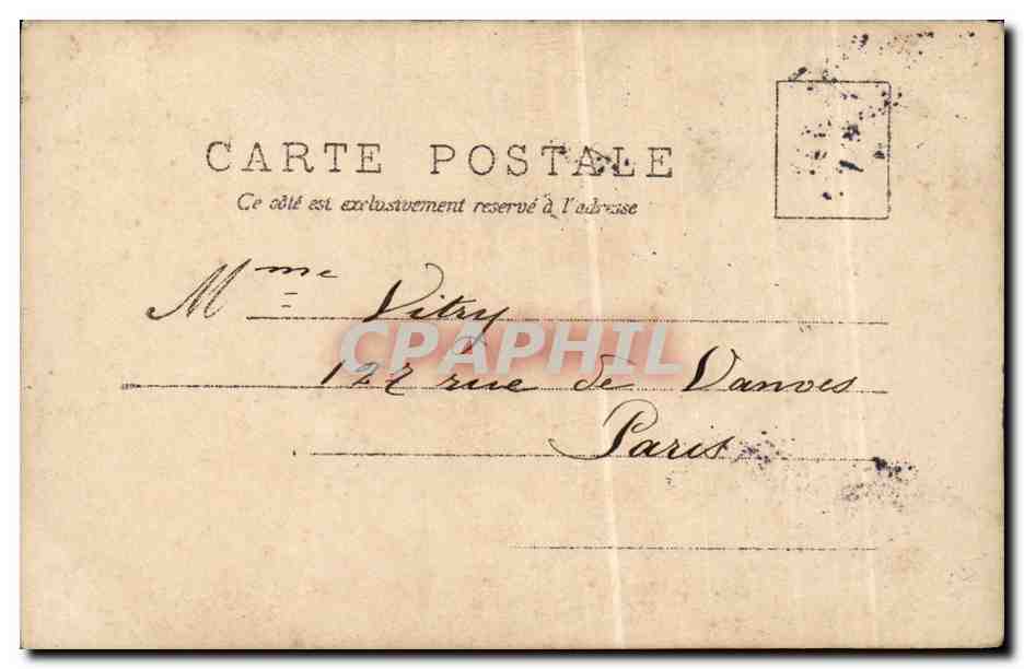 CPA Fantaisie Femme On vient a l'improviste chercher Virginie — Verso