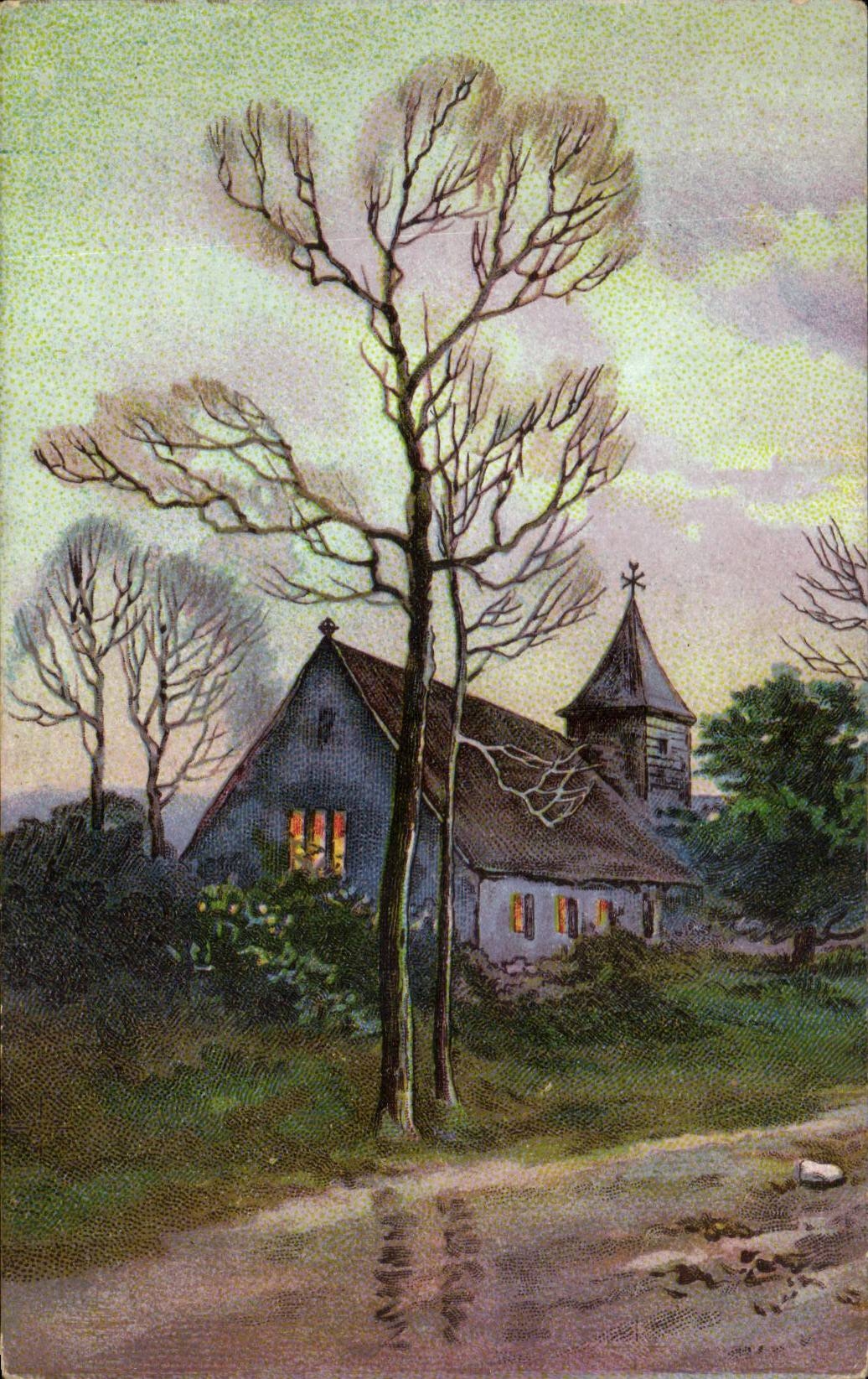 CPA Fantaisie Eglise