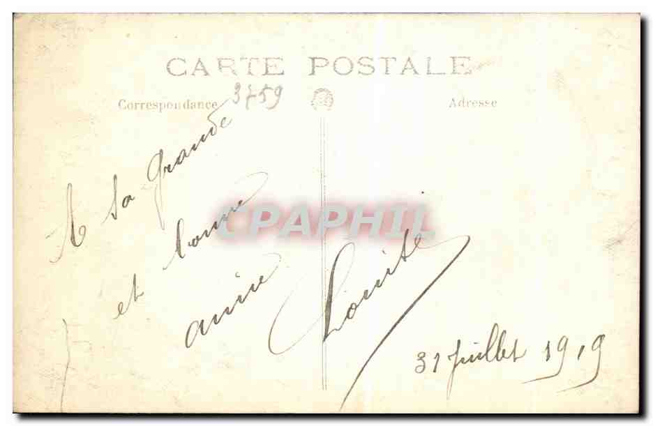 CPA CARTE PHOTO Fantaisie Femme — Rückseite