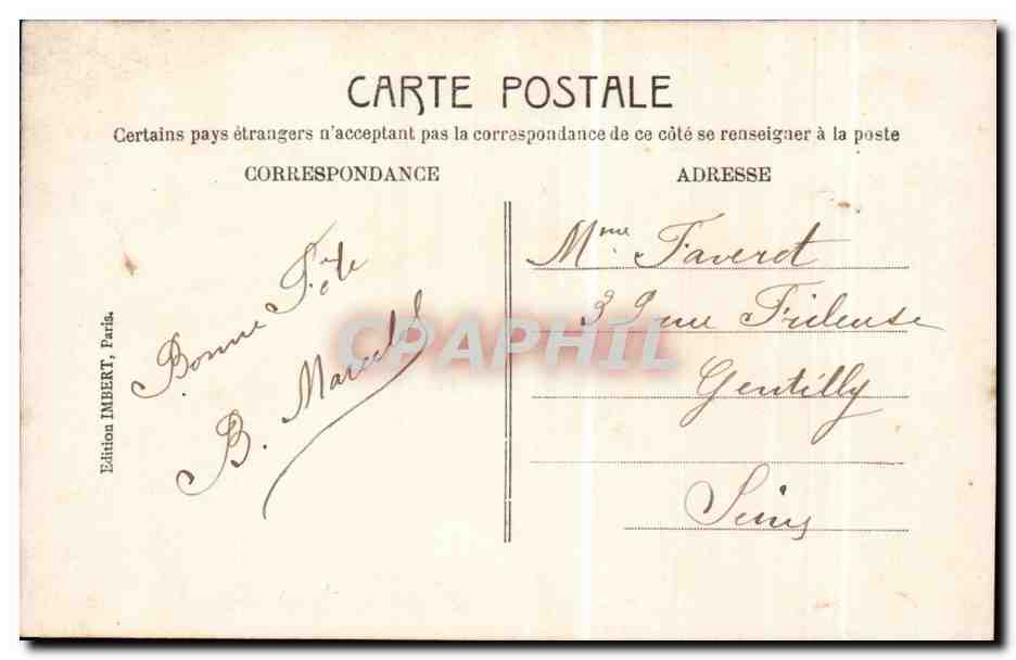 Fleuriste à Sainte-Louis — G.I. — Édition IMBERT, Paris, n°120 — Rückseite