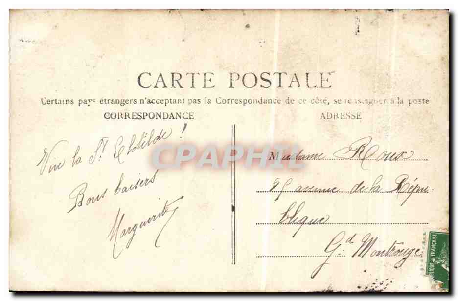 Femme tenant un bouquet de roses — Bonne Fête — Paris, n° 337 — Reverso