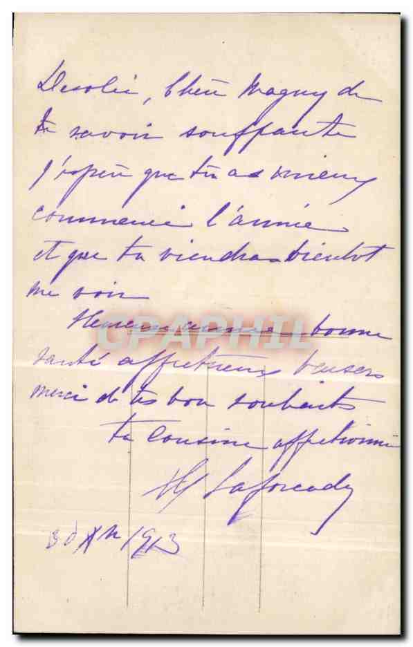 CPA Fantaisie Bonne Annee — Rückseite