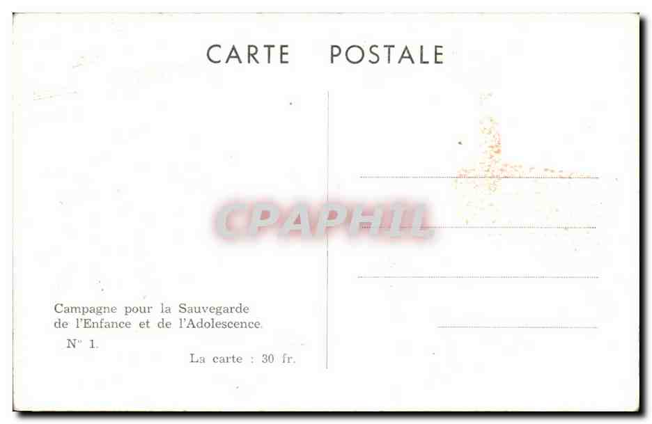 Cheval blanc — devant clôture et maison — édition CPAPHIL N°1 — Reverso