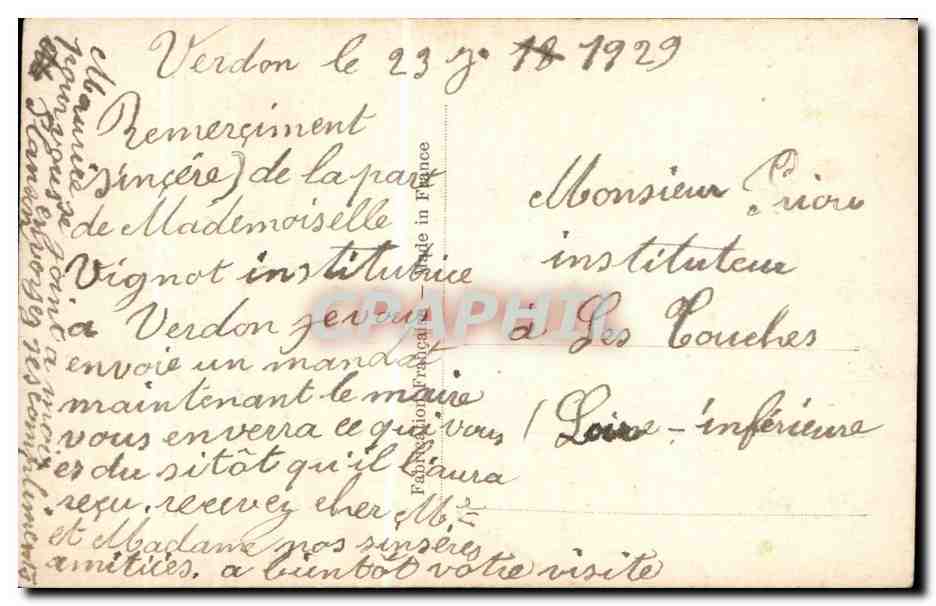 CPA Fantaisie Bonne annee Automobile — Verso