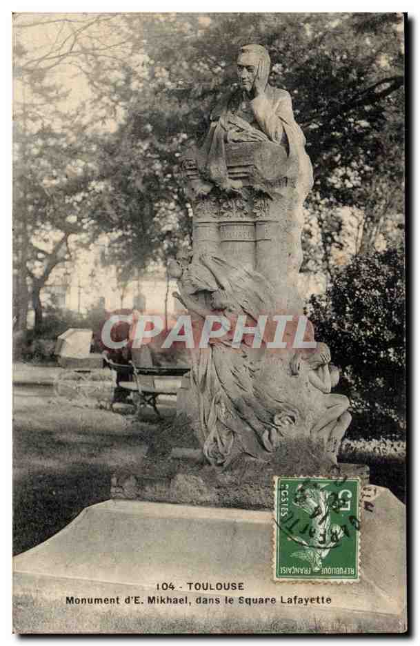 Monument d'E. Mikhael, dans le Square Lafayette — Toulouse — CPM n°104