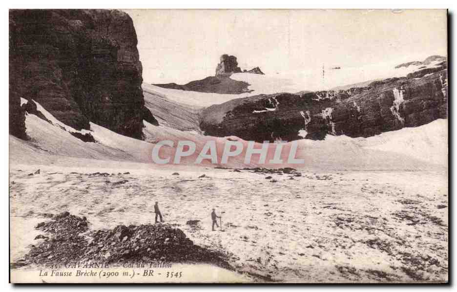 CPA Gavarnie Col du Tatillon La fausse breche 