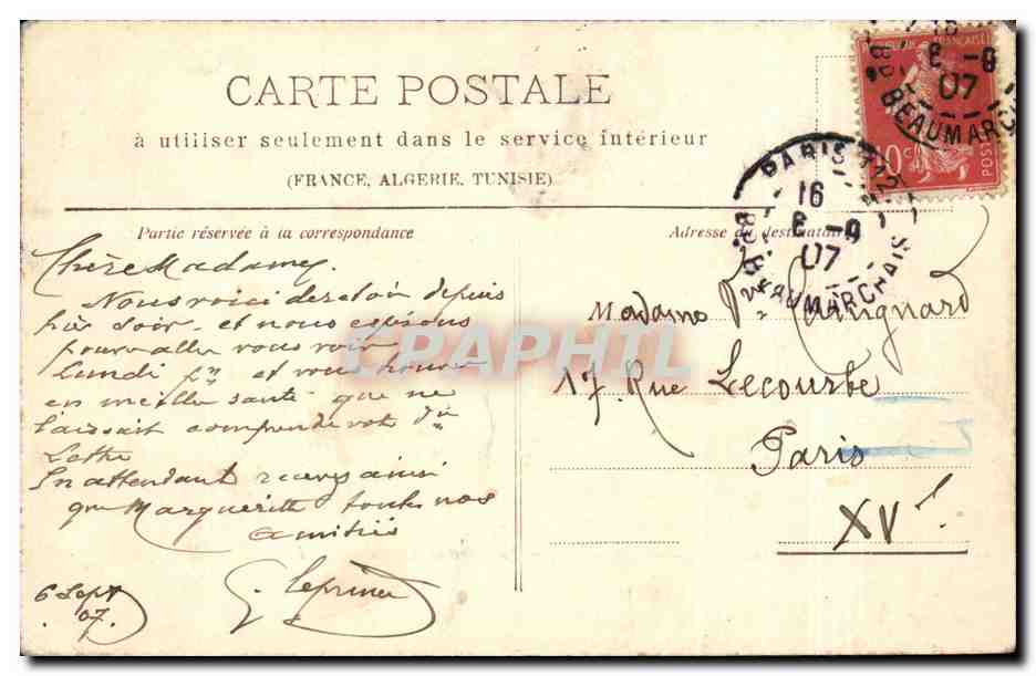 Paris CPA Luxembourg Fontaine Carpeaux — Rückseite