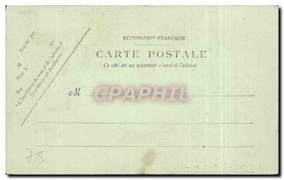 Paris CPA La rue Halevy ( Opera ) — Rückseite