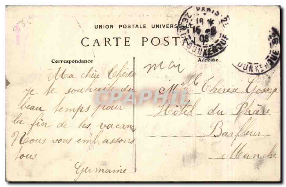 Paris CPA La Rue Gerando et l'avenue Trudaine a vol d'oiseau — Rückseite