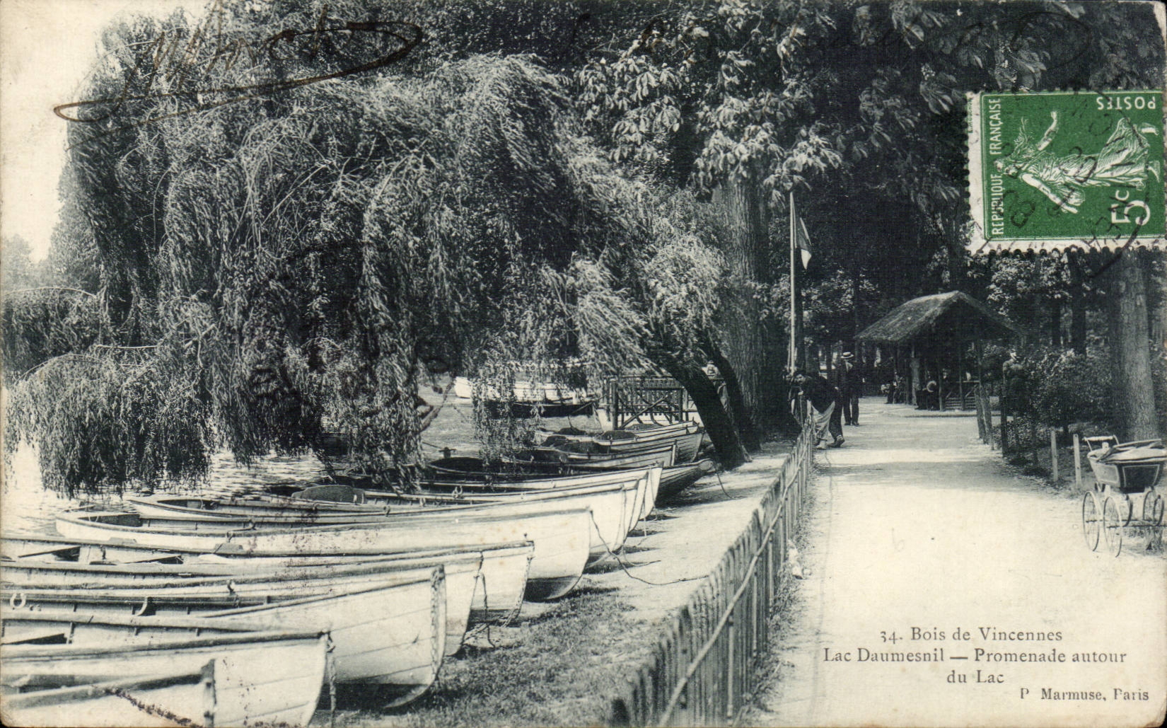 CPA Vincennes Le lac Daumesnil promenade autour du lac