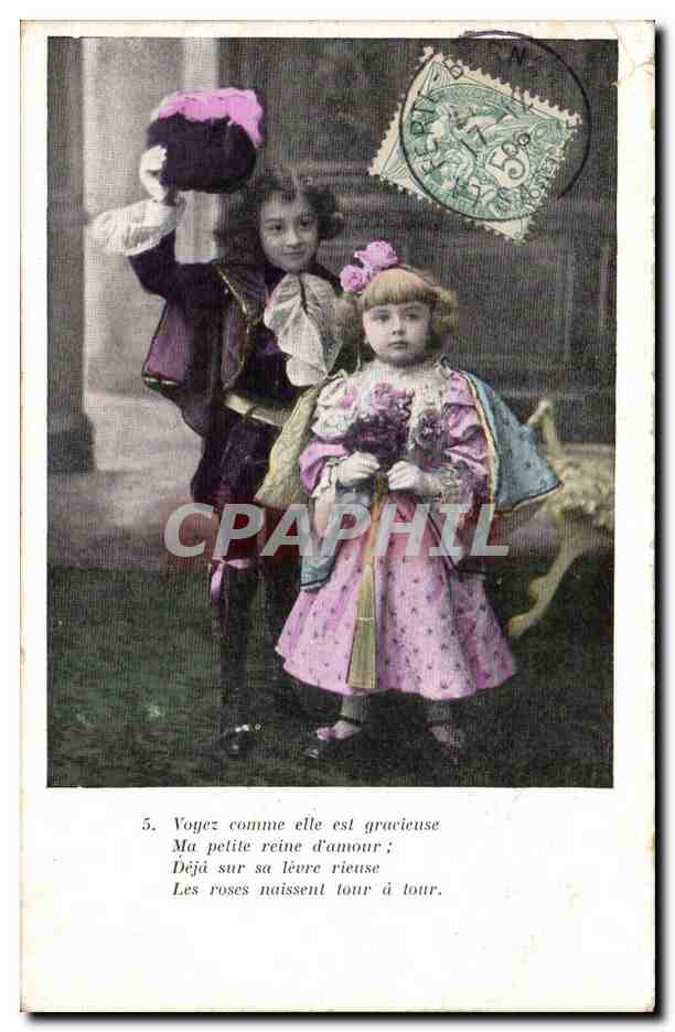 Fantaisie - Enfants - Voyez comme elle est gracieuse - CPA 