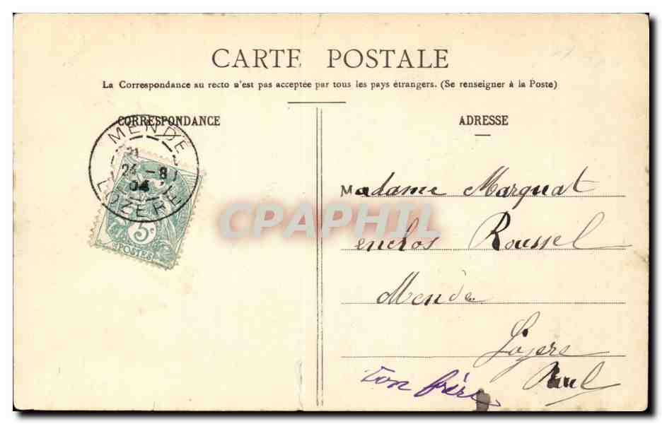Fantaisie - Femme - Beautiful dark haired woman - Bonne Fete - CPA  — Rückseite