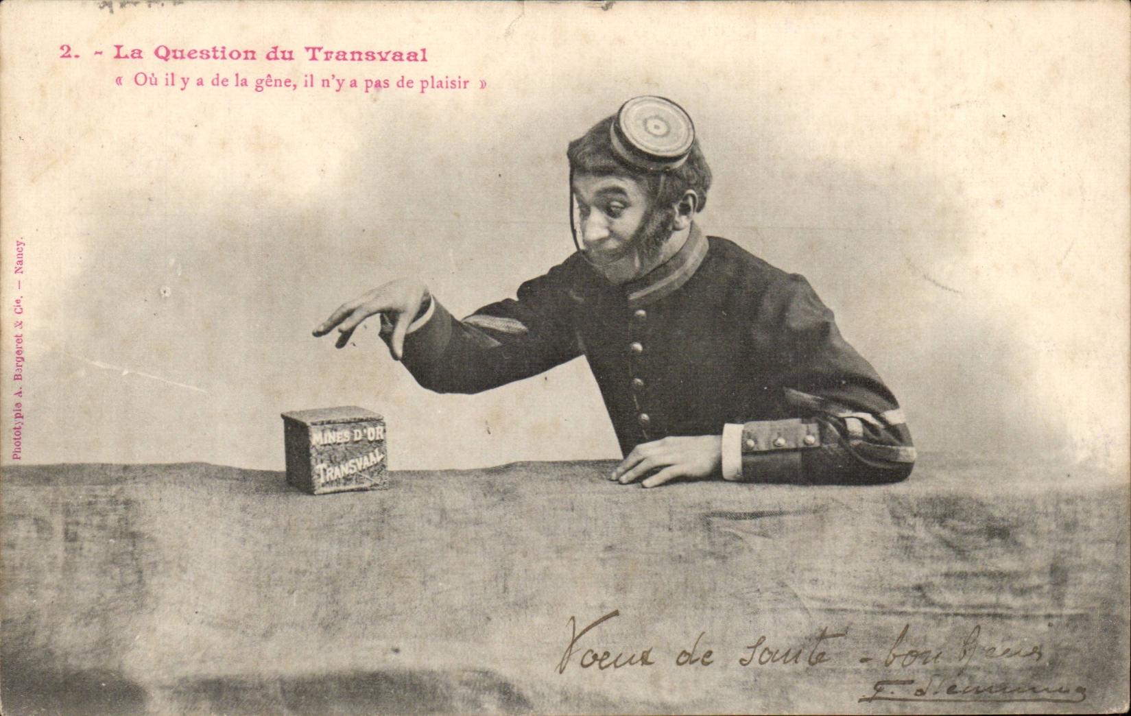 Fantaisie - Homme - La Question du Transvaal - Humour - - CPA 