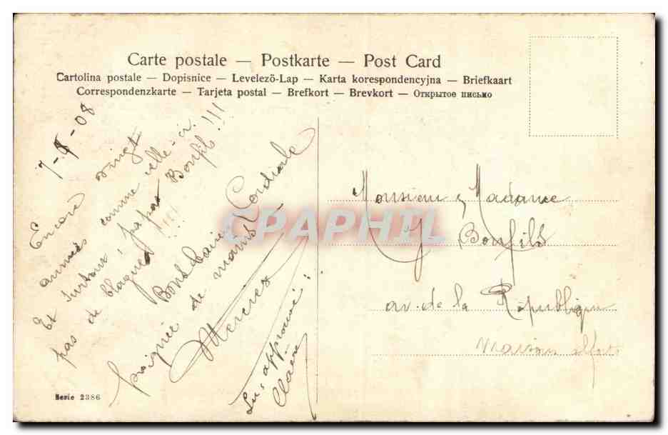 Fantaisie - Femme - Anniversaire - Mother and child - CPA  — Rückseite