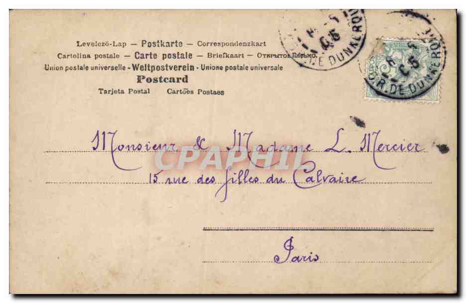Fantaisie - Enfant - bebe - Odette en 1906 - fruits - CPA  — Rückseite