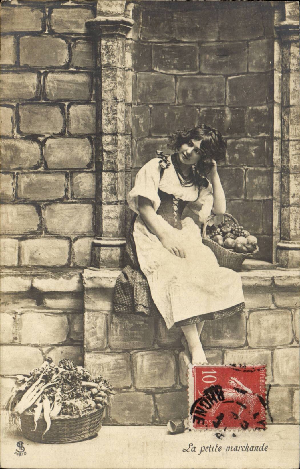 La petite marchande — scène de rue — éditeur S. Paris, n° 10