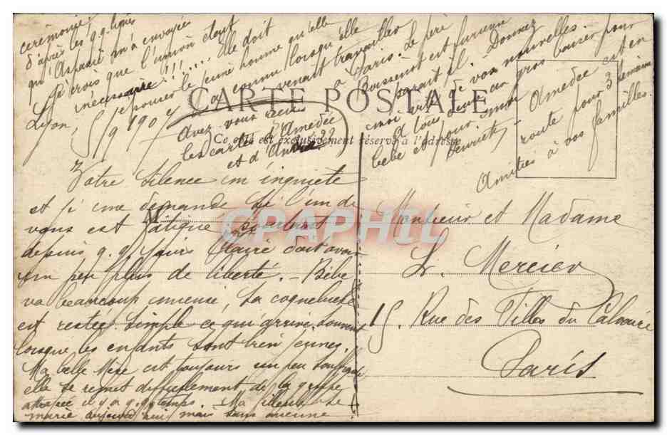 La petite marchande — scène de rue — éditeur S. Paris, n° 10 — Verso