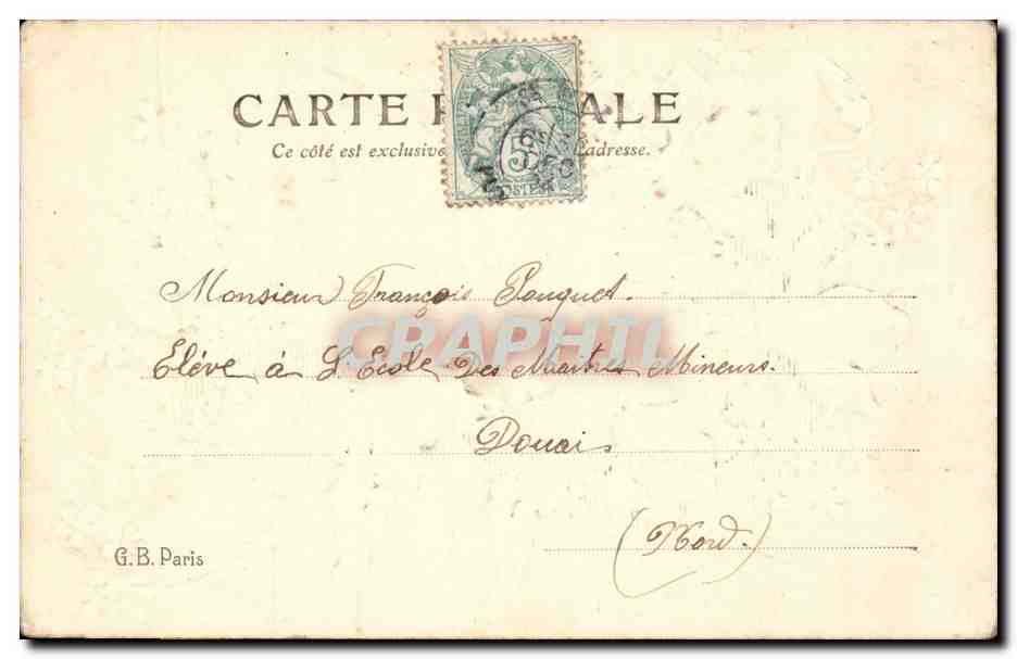 Fete - Heureuse Annee - Art Deco Style - CPA  — Rückseite