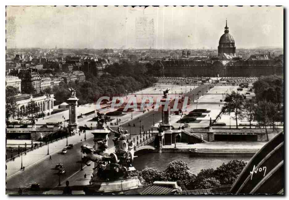 Paris - 7 - Pont Alexandre III et esplanade des Invalides - CPA 