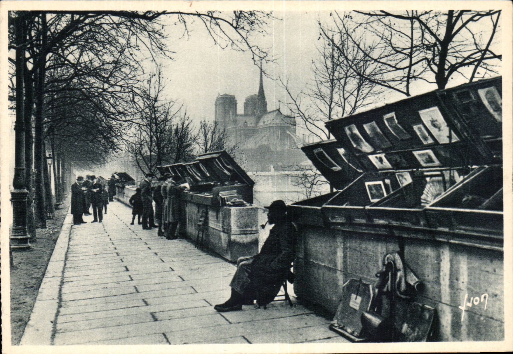 Paris - 5 - Quai de la Tournelle - Bouquinistes - pipe - CPA 