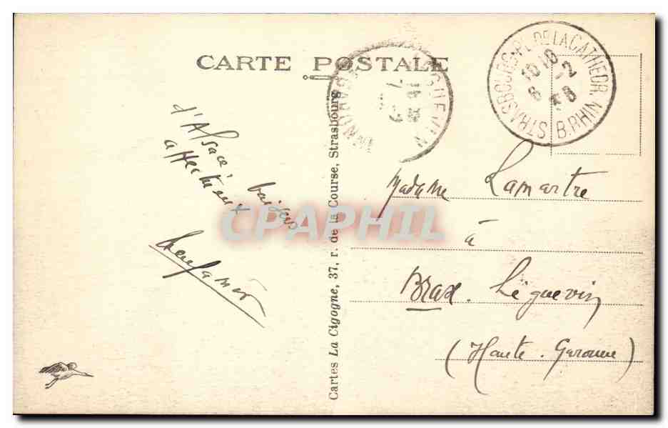 Strasbourg - Strassburg - Vue Generale - CPA  — Verso