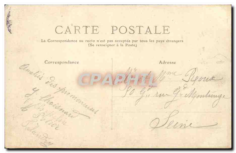 Paris - 12 - Bois de Vincennes - Grotte du Lac Daumesnil - Femme CPA  — Rückseite